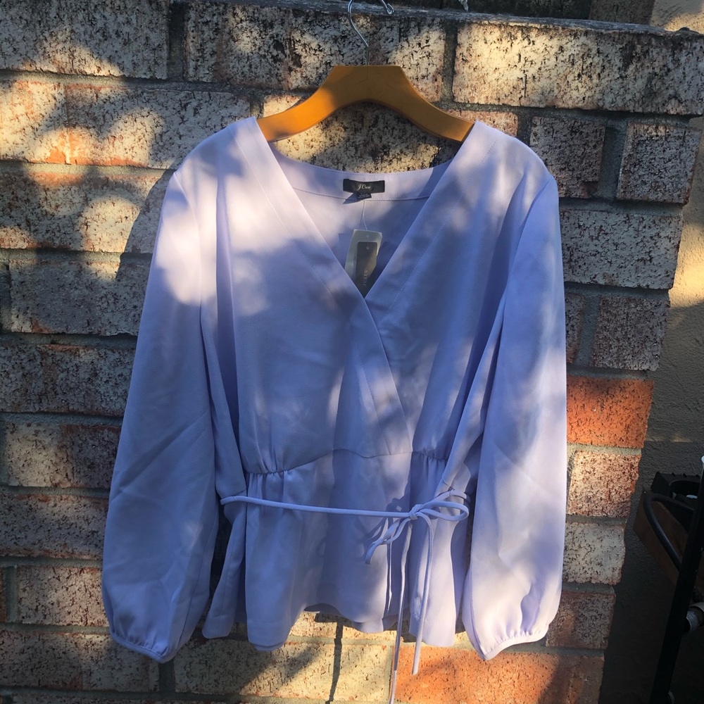 NWT J.Crew 365 Crepe blouse in lilac (size 20)